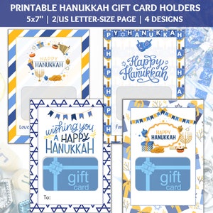 Porte-cartes cadeau Hanoukka, Idées cadeaux Hanoucca, Remerciement d'un employé, Carte-cadeau client, Cadeaux Hanoucca pour enfants, Cadeaux Hanoucca pour femmes