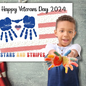 Veterans Day Handprint Craft, Patriotic Handprint Art, Handprint Sign ...
