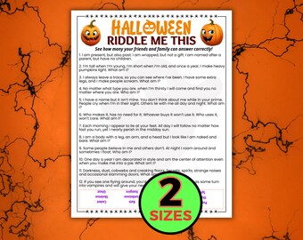Adivinanzas de Halloween, Juegos de Halloween, Adivina esto, Trivialidades de Halloween, Chistes de Halloween, Juego de fiesta de Halloween, Juegos de Halloween para niños