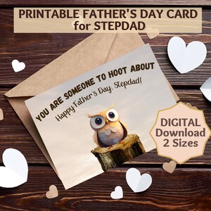 Carte de fête des pères étape papa, imprimable, fête des pères beau-père, carte de fête des pères vierge, carte de fête des pères étape, carte de papa bonus imprimable