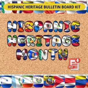 Hispanic Heritage Month, Bulletin Board Kit, Hispanic Heritage Month Decor, Bulletin Board Borders, National Hispanic Heritage Month