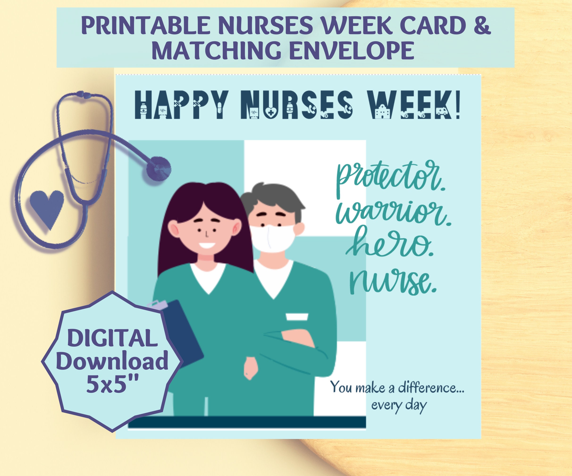 Happy Nurses Week, Printable Card, Nurses Week, National Nurses Day ...