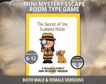 Kids Mystery Game, Kids Mystery Party, Kids Mystery Puzzle, Kids Escape Game, Detective Game, Crime Solving Game, Mystery Party Game