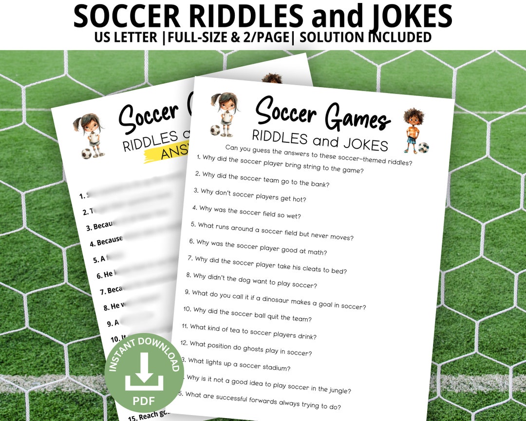 Soccer Riddles, Soccer Jokes, Soccer Puns, Soccer Games, Soccer ...