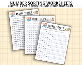 Number Sorting Worksheets,  Math Worksheets, Math Teacher, Math Activities, Math Worksheets, Math Challenges, Math Practice, Math Education