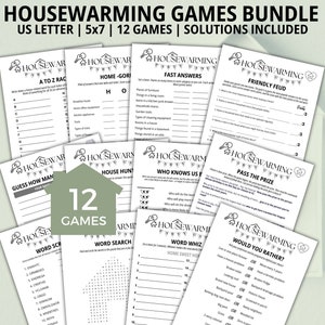 Housewarming Games, Housewarming Party, New Home Owner, New House Party, Housewarming Trivia, Housewarming Shower, House Warming Party