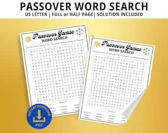 Passover Word Search, Passover Games, Jewish Games, Passover Holiday, Passover Shabbat, Family Game Night, Word Search Puzzle