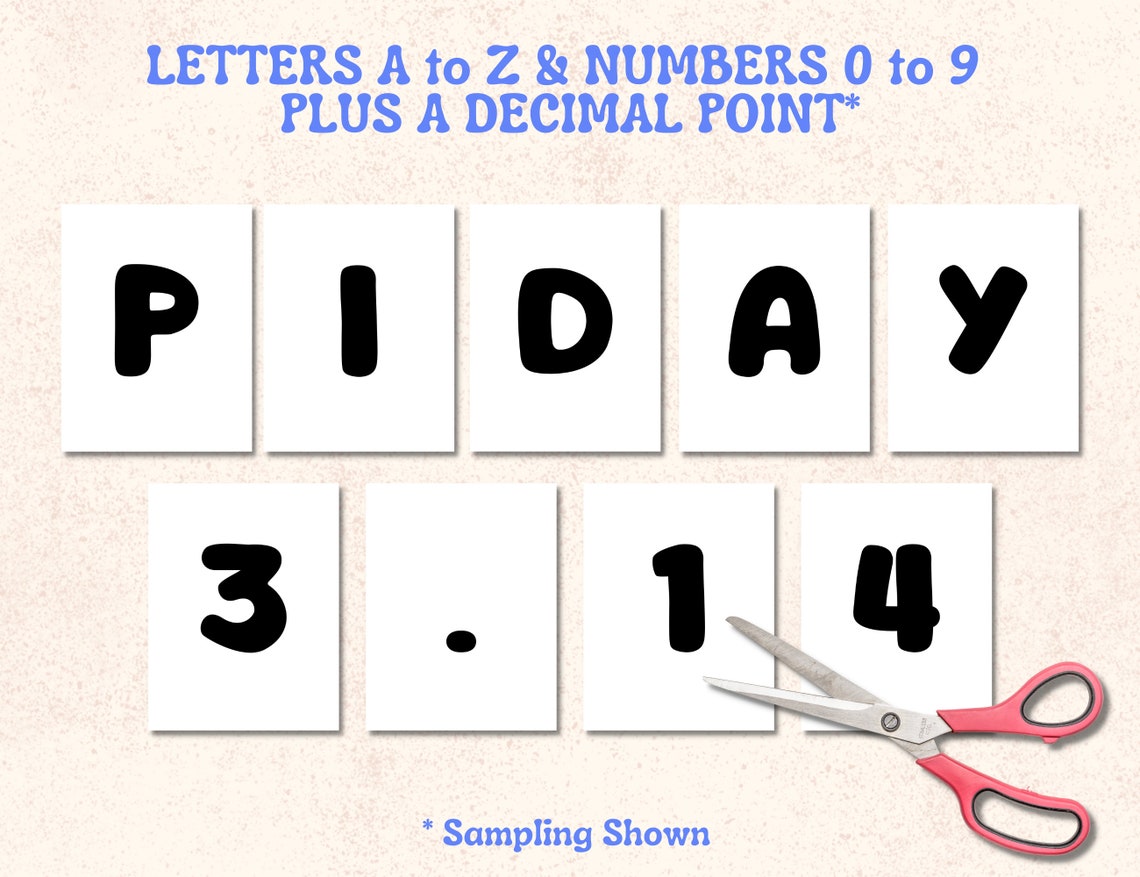 Pi Day Bulletin Board Kit, Classroom Decor, Printable March Bulletin