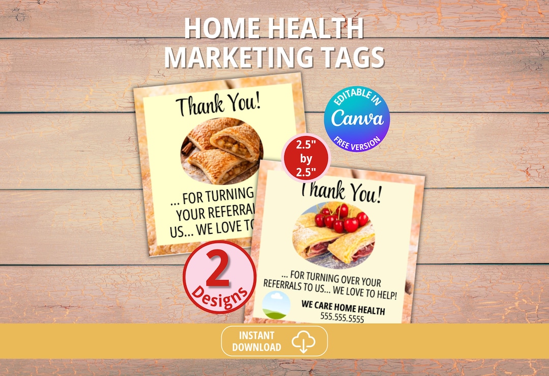 Home Health Marketing Tags, Pop by Tags, Turnover Design Tags, Home ...