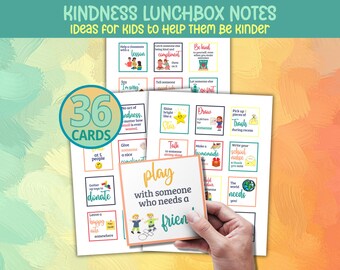 Freundlichkeitskarten, Lunch Box Notizen, Kinder Lunchbox Notizen, Akt der Freundlichkeit, Lunch Notizen, Lunch Box Karten, Wählen Sie Freundlichkeit