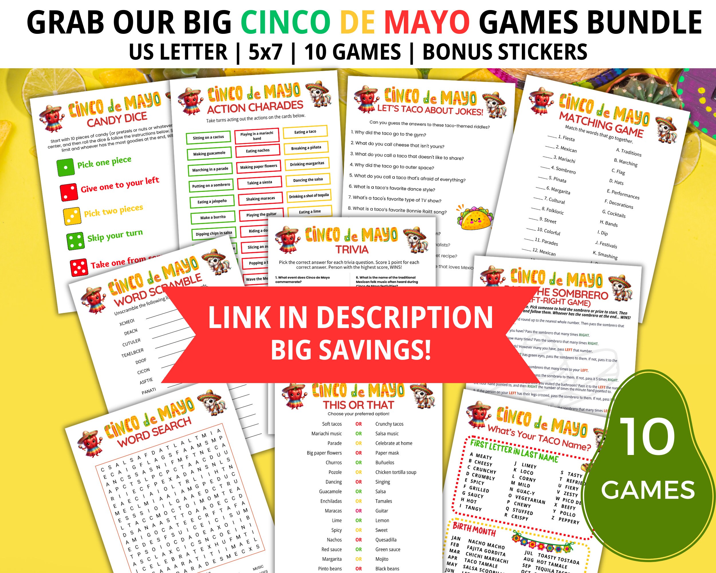 Whats Your Taco Name Game, Cinco De Mayo Games, Family Game Night ...