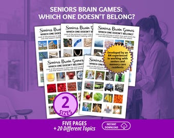 Which One Doesnt Belong, Seniors Brain Games, Dementia Games, Ice Breaker Game, Dementia Activities, Dementia Caregiver, Brain Games