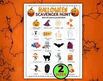 Halloween Scavenger Hunt, Halloween Games, Kids Scavenger Hunt, Activities for Kids, Nature Scavenger Hunt Kids, Treasure Hunt