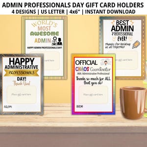Administrative Professional Gift Card Holder, Administrative Professional Day Gift Ideas, Employee Thank You, Admin Appreciation