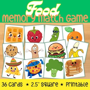 Juego de memoria de alimentos, Juego de memoria de alimentos, Tarjetas de memoria de alimentos, Actividad preescolar, Recurso para docentes, Mamá que educa en casa