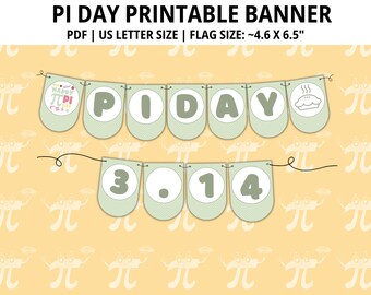 Druckbares Mathe Banner, Klassenzimmer Aktivitäten, Pi Day Banner, ABC Banner Klassenzimmer, Pi Day Download, Math Pi Day, Pi Day Party, PI01