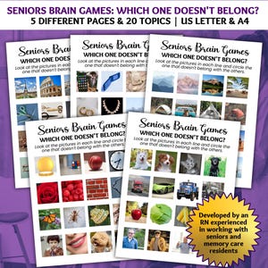 Which One Doesnt Belong, Seniors Brain Games, Dementia Games, Ice Breaker Game, Dementia Activities, Dementia Caregiver, Brain Games