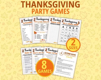 Thanksgiving Party Games, Friendsgiving Games, Group Games, Family Game Night, Whats Your Turkey Name, Pass the Prize, Games for the Office
