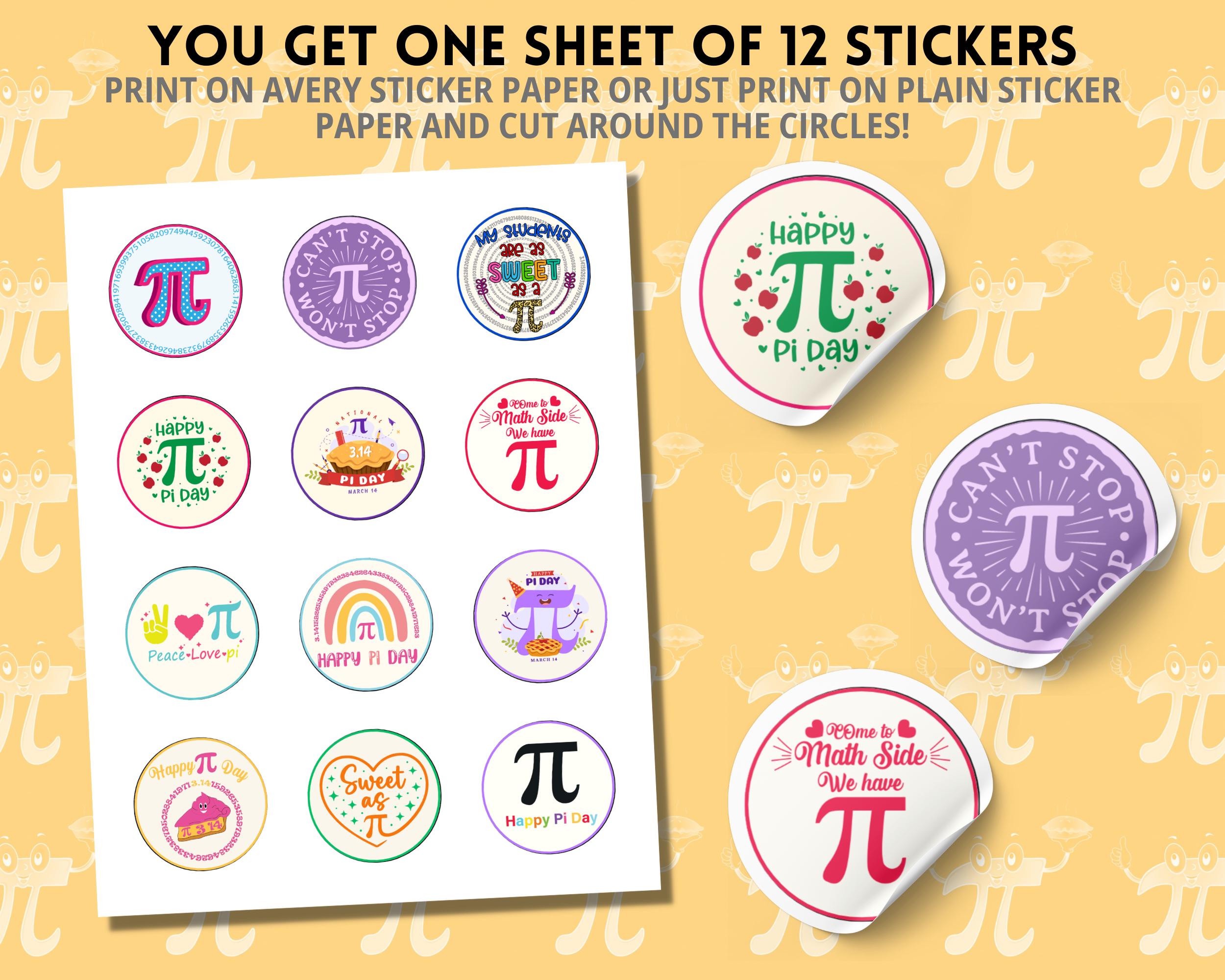 Pi Maker Sticker Pi Day Stickers, Printable Stickers, Pi Day Decor, Math Teacher Gift ...