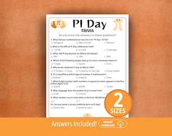 Pi Day Trivia, Trivia Spiel, Pi Day Spiel, Mathe Pi Day Trivia, Trivia Frage Quiz, Mathe-Aktivitäten, Pi Day Party, Homeschool Mom, PI01