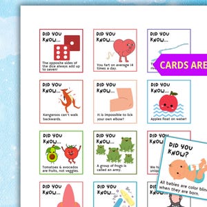 Notas para la lonchera, Datos curiosos para niños, Notas para la lonchera infantil, Notas para el almuerzo, Notas lindas para la lonchera, Tarjetas para la lonchera, Notas para la lonchera de niñas imagen 2