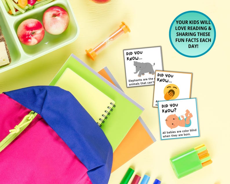 Notas para la lonchera, Datos curiosos para niños, Notas para la lonchera infantil, Notas para el almuerzo, Notas lindas para la lonchera, Tarjetas para la lonchera, Notas para la lonchera de niñas imagen 5
