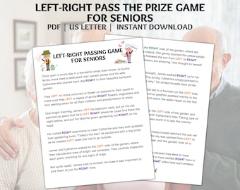 Links-Rechts-Spiel, Pass den Preis, Eisbrecher-Spiel, Seniorenspiele, Denkspiele, Pass das Geschenk, Familienspieleabend