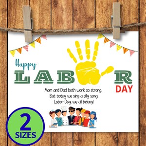 Handabdruck Handabdruck Handwerk, Handabdruck Kunst, Handabdruck Schild, Handabdruck Andenken, glücklichen Tag der Arbeit, Party am Tag der Arbeit, Aktivität am Tag der Arbeit