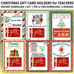 Weihnachtsgeschenkkartenhalter für Lehrer, Weihnachtsgeschenkideen, Mitarbeiter Danke, Lehrer Wertschätzung, Lotterielos Halter