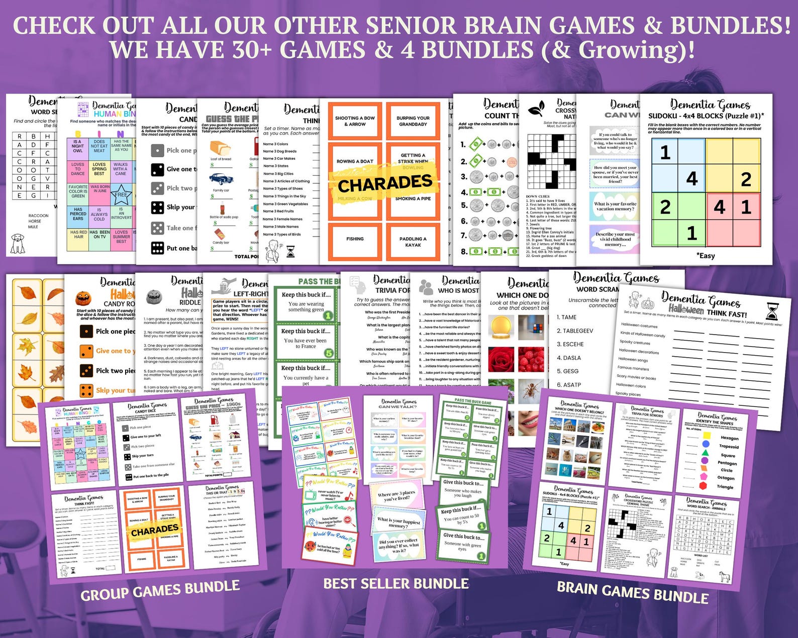 Seniors Easy Crossword Puzzles, Puzzles for Seniors, Dementia