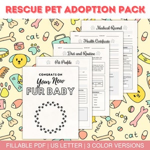Pack Rescate Adopción de Mascotas, Rescate de Gatos, Certificado de Nacimiento de Cachorros, Rescate de Animales, Certificado de Adopción de Mascotas, Registro Sanitario de Cachorros, Adopción de Perros