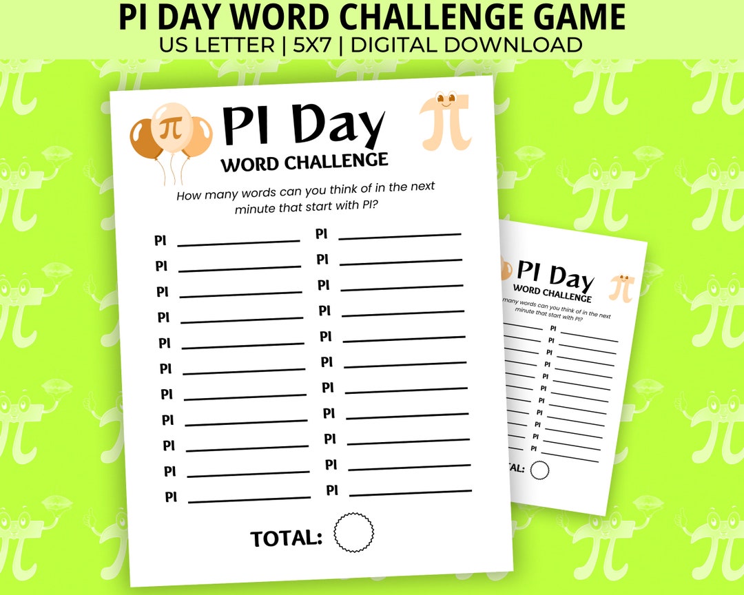 Pi Day Word