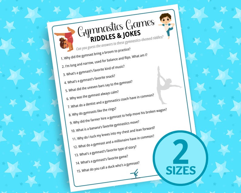 Fun Gym Riddle Gymnastics Riddles, Gymnastics Jokes, Gymnastics Games, Gymnastics ...