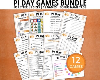 Pi Day Spiele, 12-Spiele BUNDLE, Pi Day Party, Pi Day Download, Mathe-Spiele, Mathelehrer, Mathe-Pi-Day, Mathe-Arbeitsblätter, Mathe-Aktivitäten, PI01