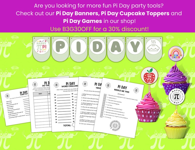 Printable Pi Day Stickers Pi Day Download Math Teacher Math Etsy