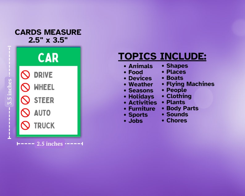 Forbidden Words Game, Senior Games, Dementia Games, Guess the Word Game, Dementia Cards, Brain Games. Senior Trivia image 2