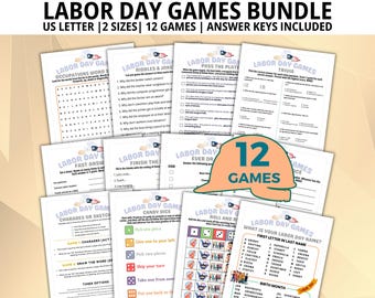 12 Fun Labor Day Games, Labor Day Party, Happy Labor Day, Labor Day Trivia, Labor Day Printables, Icebreaker Games, American Trivia