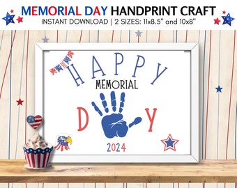 Veterans Day Handprint Craft, Patriotic Handprint Art, Handprint Sign ...
