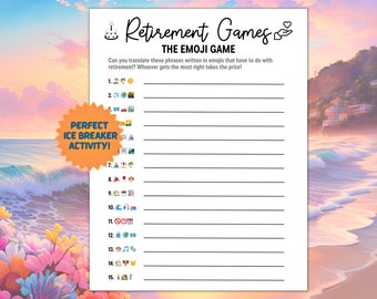 Emoji Game, Retiree Games, Celebrate a Happy Retirement, Retirement Game, Icebreaker Games, Work Games, Retirement Ideas