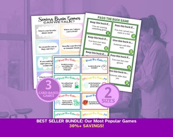 Dementia Cards, Seniors Brain Games, Pass the Buck, Dementia Activities, Brain Games. Would You Rather, Conversation Cards