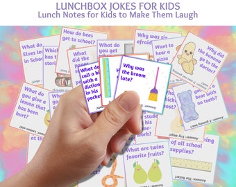 Printable Lunchbox Jokes for Kids,  Lunchbox Notes for Kids, Kids Lunch Box Notes, Lunch Notes with Jokes, Lunch Box Jokes