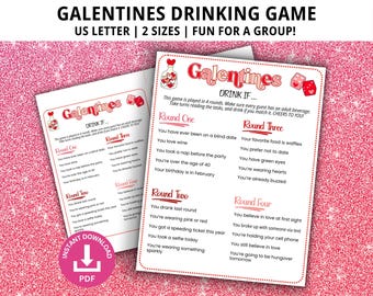 Galentines Drinking Game, Drink If, Galentines Day Game, Funny Galentines, Galentines Game, Galentines Day Printable