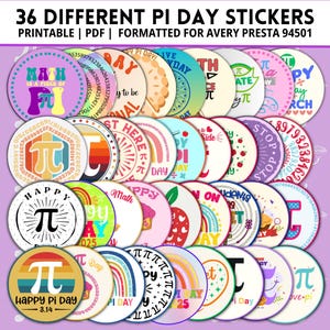 Pi Day Aufkleber, 3 Sammlungen Bündel, druckbare Aufkleber, Pi Day Dekor, Mathe-Lehrer-Geschenk, Mathe-Pi-Day, Pi-Day-Party, Mathe-Aufkleber, PI01