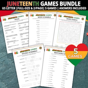 Juni-Spiele, Juni-Spiel-Bundle, Juni-Trivia, Juni-Wortspiel, Klassenzimmer-Aktivitäten, Familien-Spieleabend