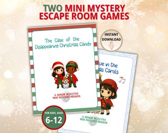 Kids Detective Games, Kids Christmas, Kids Mystery Party, Detective Party, Kids Escape Game, Junior Detective Activities