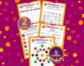 Diwali Games, Diwali Trivia, Diwali Party Games, Happy Diwali, Family Game Night, Desi Party Games, Diwali Party, Roll a Rangoli
