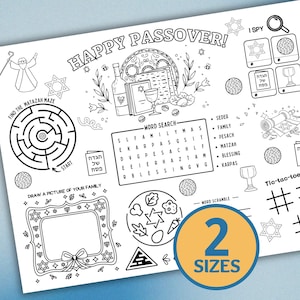 Passover Activity Sheet, 2 Sizes, Passover Game, Kids Passover Activities, Passover Coloring, Passover Printables, Passover Worksheets