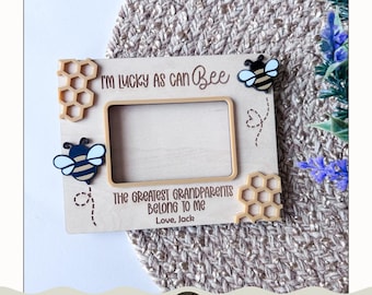 SVG Fridge Bee Photo Frame Magnet | Mother's Day Gift | Father's Day | Bee Frame | Fridge Magnet | Laser Cut File | Laser Ready Digital File