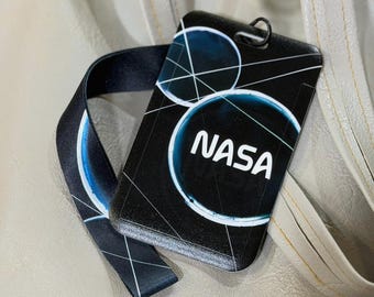 Ateez Photocard Holder and Lanyard, Toploader Holder for Album PC - NASA VER