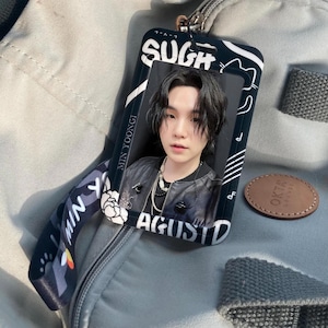 Bts Army-fotokaarthouder en sleutelkoord, bovenladerhouder voor album-pc - SUGA VER